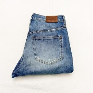 Madewell The High-Rise Slim Boyjean Ripped Knee Size 27T